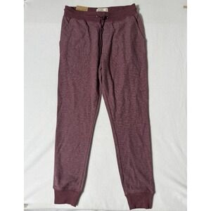 Free Planet Jogger Pants Men's Small Organic Maroon Pull On Drawstring Army New